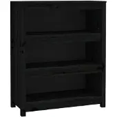 vidaXL Bibliothèque Noir 80x35x97 cm Bois de pin massif