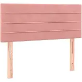 vidaXL Tête de lit rose 80x5x78/88 cm velours
