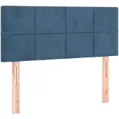 vidaXL Tête de lit bleu foncé 90x5x78/88 cm velours