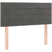 vidaXL Tête de lit gris foncé 100x5x78/88 cm velours