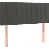 vidaXL Tête de lit gris foncé 90x5x78/88 cm velours