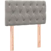 vidaXL Tête de lit gris clair 80x7x78/88 cm velours