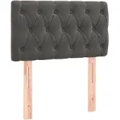 vidaXL Tête de lit gris foncé 80x7x78/88 cm velours