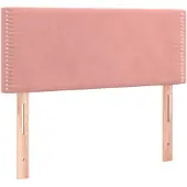 vidaXL Tête de lit rose 100x5x78/88 cm velours