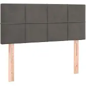 vidaXL Tête de lit gris foncé 90x5x78/88 cm velours