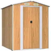vidaXL Abri de jardin marron clair 192x191x223 cm Acier galvanisé