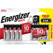 Energizer Piles Alcalines Max AA/LR6. pack de 8