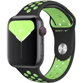 Apple Watch 38/40 mm Siliconen Horlogeband Nike Sport Zwart/Lime Blast