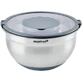 Mastrad Bol Mélangeur En Inox Avec Base Anti-Dérapante Gris 24 Cm