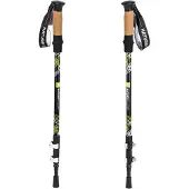 Huismerk - Set Van 2 Wandelstokken 135 cm - Met Draagtas - Zwart/Geel