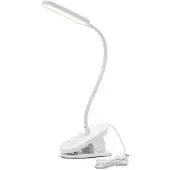 Aigostar Lampe de chevet avec pince, lampe de lecture LED, blanche,