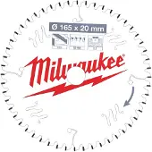 Milwaukee Lame de scie alu bois 165/30 mm 52 dents trapèze plat négatif