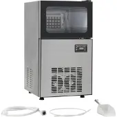 vidaXL Machine à glaçons noire 45 kg / 24 h