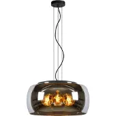Lucide OLIVIA 3xE27 40W lampe suspendue moderne en verre gris