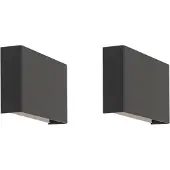 QAZQA Lot de 2 appliques murales modernes noires - Otan