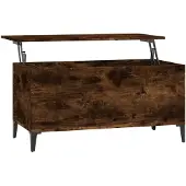 vidaXL Table basse chêne fumé 90x44,5x45 cm bois composite