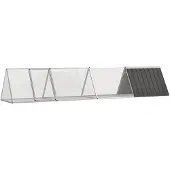 vidaXL Cage à lapins Anthracite 403,5x80,5x71 cm Acier galvanisé