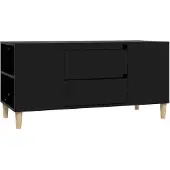 vidaXL Armoire TV noire 102x44,5x50 cm Bois composite