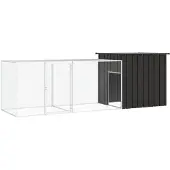vidaXL Cage à poules Anthracite 300x91x100 cm Acier galvanisé