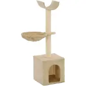 vidaXL Arbre à chat avec griffoirs en sisal 105 cm Beige
