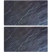 vidaXL Planches à découper 2pcs motif de pierre naturelle Verre trempé