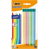 BIC Crayons Evolution avec gomme (HB, 8x)