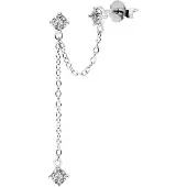 Lucardi Boucles d'oreilles argent / transparent