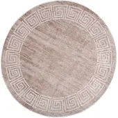 vidaXL Tapis lavable antidérapant 120 cm beige