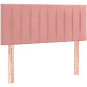 vidaXL Tête de lit rose 80x5x78/88 cm velours