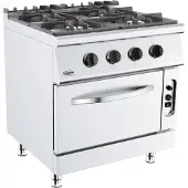 CombiSteel Plaque de cuisson à gaz Base 700, 4 chambres, avec four à gaz
