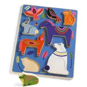 Djeco Puzzle Nora and Co - Moins de 10 pièces