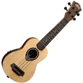 Lag Tiki Baby Tku150Se Ukulele Baby-Soprano Slim Arched Back Électro