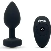 B-Vibe Jewel Plug Anal Vibrant 10,5 cm Noir