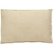 Nordal Coussin Vela en lin avec rembourrage - sable foncé