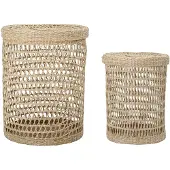 Bloomingville Connie Panier Avec Couvercle | Nature | Seagrass | 82048403