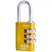 Ifam Kombinationsschloss Ifam Combi30 Metall Aluminium Gelb