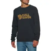 Fjällräven - Sweat en coton biologique - Fjällräven Logo Sweater M Dark Navy en Coton - Taille S