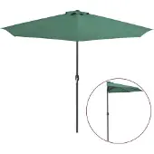 vidaXL Parasol de balcon avec mât en aluminium vert 300x155 cm semi-circulaire
