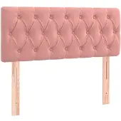 vidaXL Tête de lit rose 100x7x78/88 cm velours