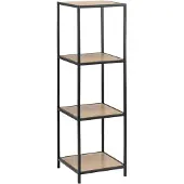 Home4You Étagère Dover 37cm, 3 étagères - noir/chêne