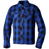 Rst Lumberjack Ce Mens Textile Shirt Bleu Check Blouson Taille 42