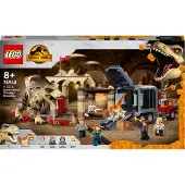 LEGO 76948 Jurassic World T. Rex & Atrociraptor : Dinosaur Ausbruch, Set avec camion et 4 minifigurines, Dinosaur Toy Geschenk