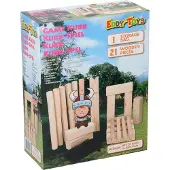 Eddy Toys Jeu de lancer Kubb - Jeu Viking - 21 pièces - 2-6 joueurs - Moyen - Bois