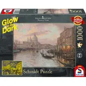 Schmidt Spiele Thomas Kinkade Dans les rues de Venise Glow In The Dark, 1000 pièces, puzzle adulte, puzzle, puzzle à encastrement, 59499