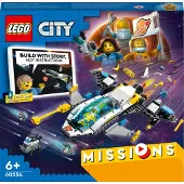 LEGO 60354 City Missions d'exploration dans l'espace, set de jeu d'aventure numérique interactif avec vaisseau spatial et 3 minifigurines, jouet dès 6 ans