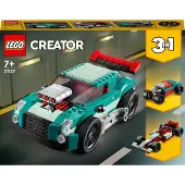 LEGO 31127 Creator 3-en-1 Voiture de course, Muscle Car et Hot Rod