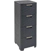 Curver Système de chargement Style - 4x 14L - Antraciet (56 l, 38 x 33 x 79 cm)