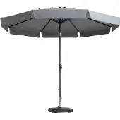 Madison Parasol Flores Luxe 300 cm Rond Gris clair