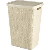 Curver Jute - Panier à linge - Blanc - 58L - 43x34x58,2cm - (lot de 2)