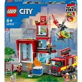 LEGO 60320 City Caserne de pompiers avec garage, camion de pompiers et hélicoptère